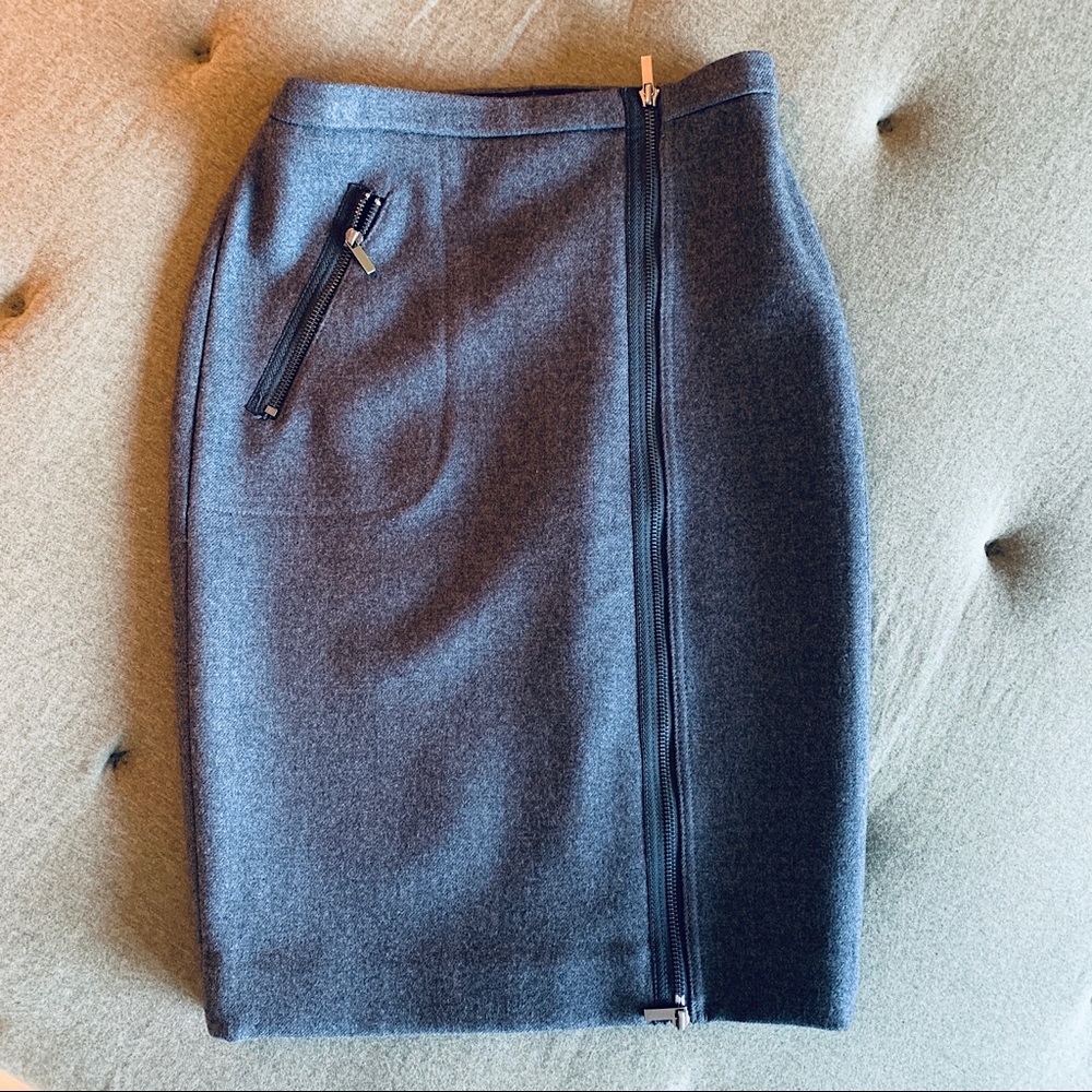 J Crew Gray Wool Skirt